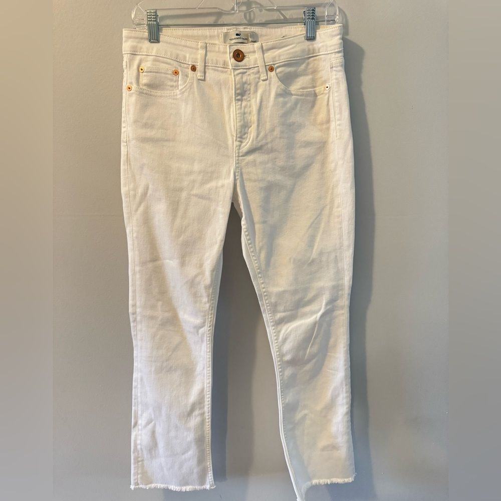 Vineyard Vines White Straight-Leg Women's Jeans